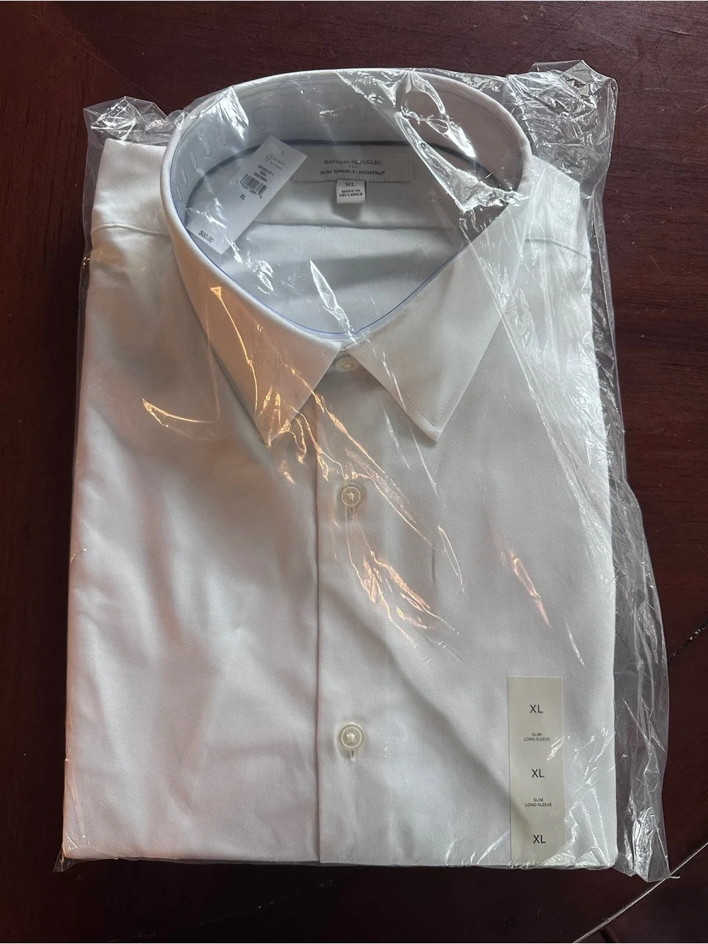 Banana Republic White Men's Dress Shirt - Clean Spread Collar
